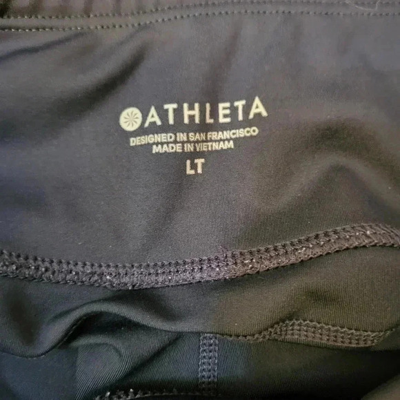 Athleta Outdoors Running Blue Side Zipper Pockets HR Tights Leggings(L)Tall - Picture 5 of 10